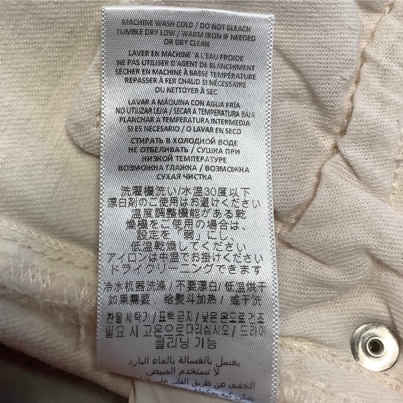 NEW RE/DONE Size 26 70s High Rise Skinny Boot Cut Vintage White Jeans $295 I10-7 - Picture 9 of 10